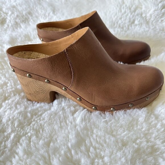 Kork Ease Demi Leather Clog Womens 11 Brown Evereve New‎ - Picture 2 of 9